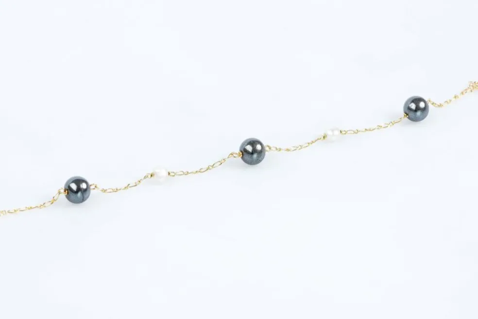 Bracelet perles en or massif