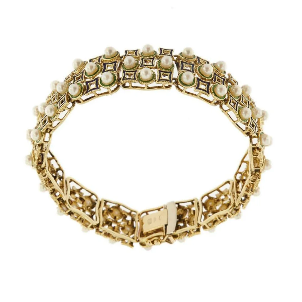 Bracelet perles émail