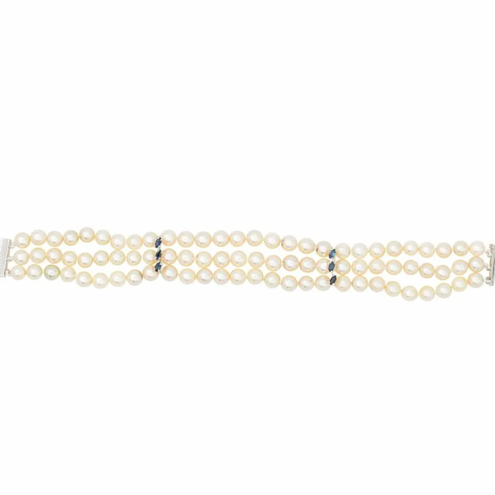 Bracelet Perles Or blanc Perle