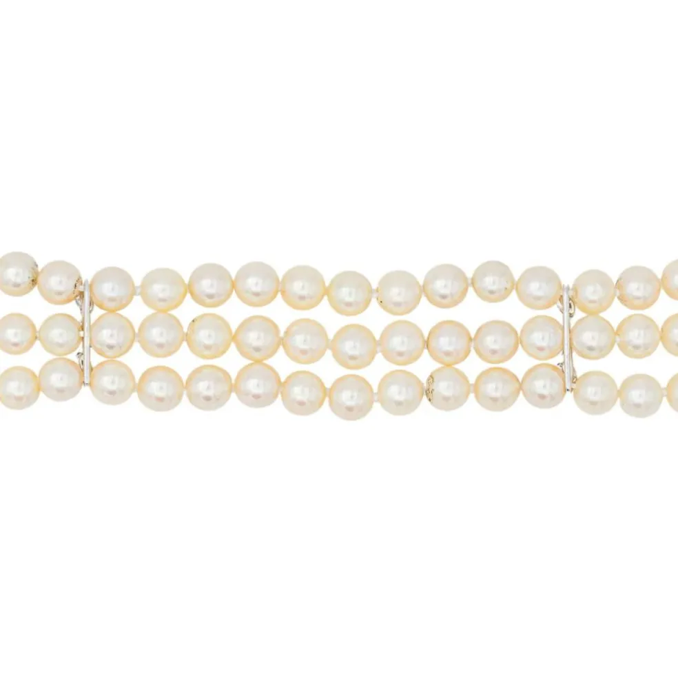 Bracelet Perles Or blanc Perle