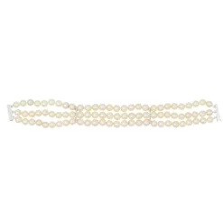 Bracelet Perles Or blanc Perle