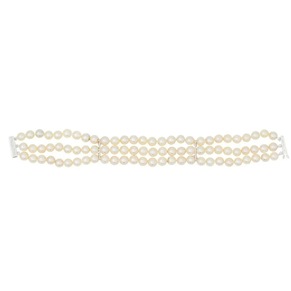 Bracelet Perles Or blanc Perle
