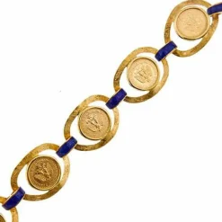 Bracelet pièce émaillée