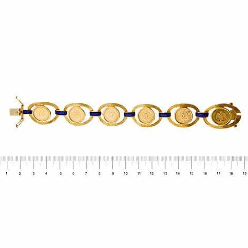 Bracelet pièce émaillée