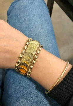 Bracelet pièces or jaune