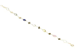 Bracelet pierres fines en or jaune