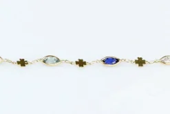 Bracelet pierres fines en or jaune