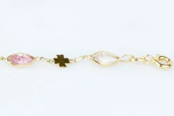 Bracelet pierres fines en or jaune