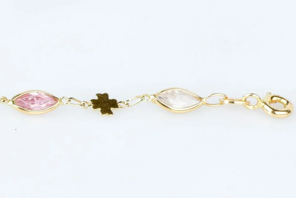 Bracelet pierres fines en or jaune