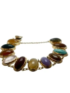 Bracelet Pierres Fines Multicolores – Or jaune 18K – 35.2g