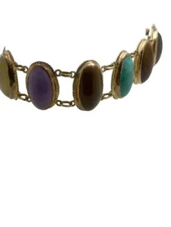 Bracelet Pierres Fines Multicolores – Or jaune 18K – 35.2g