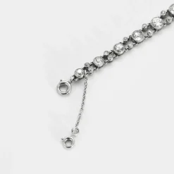 Bracelet platine ligne diamants