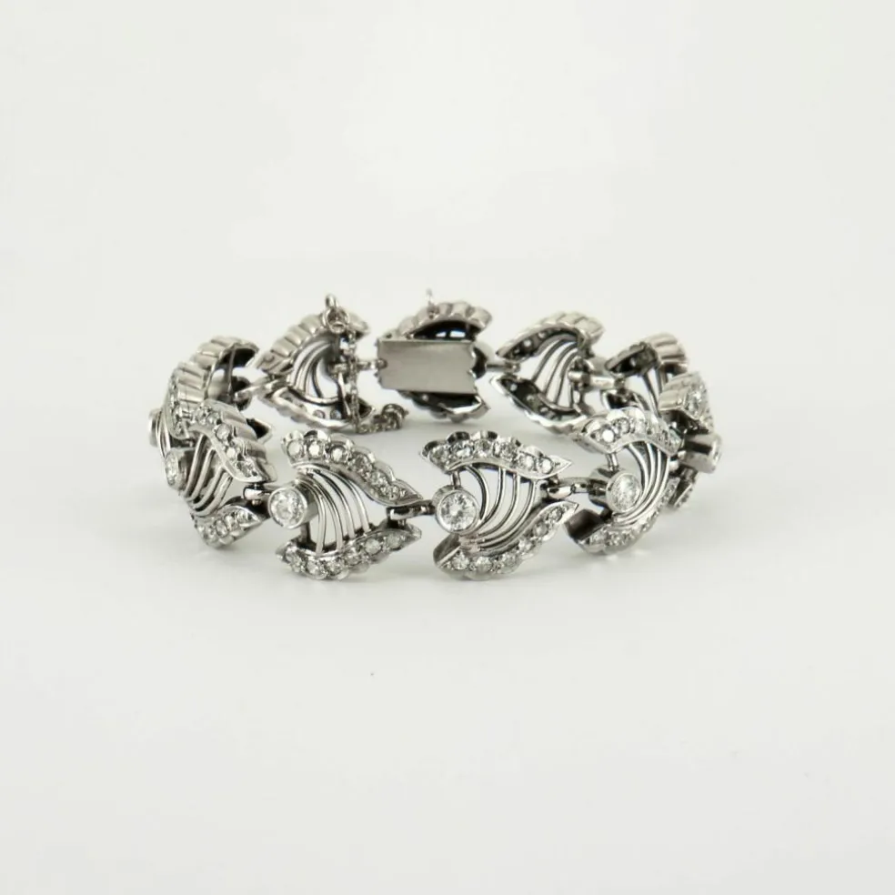 Bracelet Platine Or et Diamants
