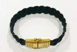 Bracelet poils d'éléphant et or jaune