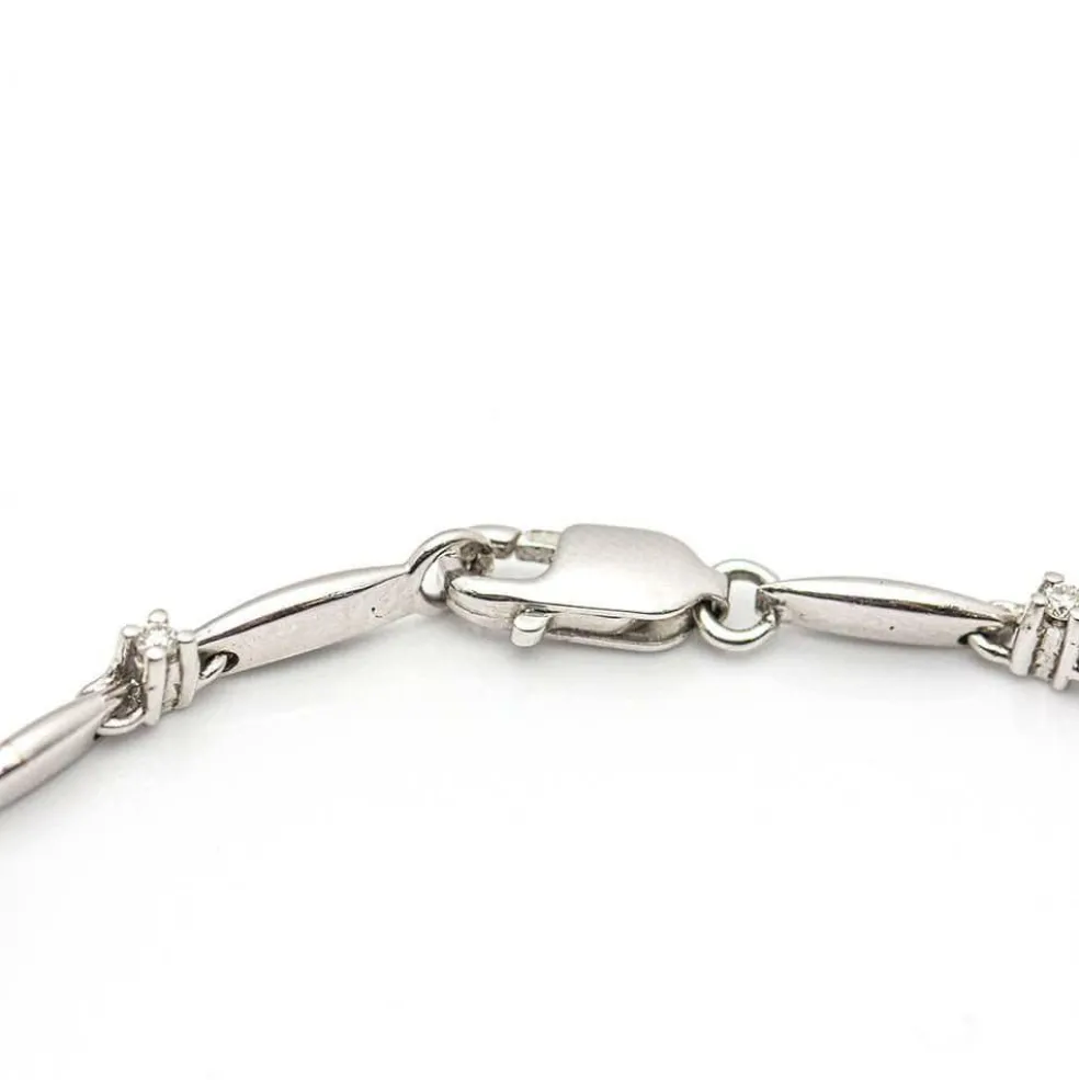 Bracelet "Printemps" Or blanc Saphirs Diamants