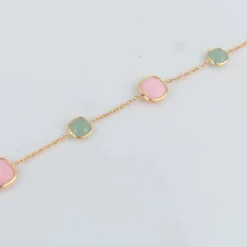 Bracelet Quartz rose et vert