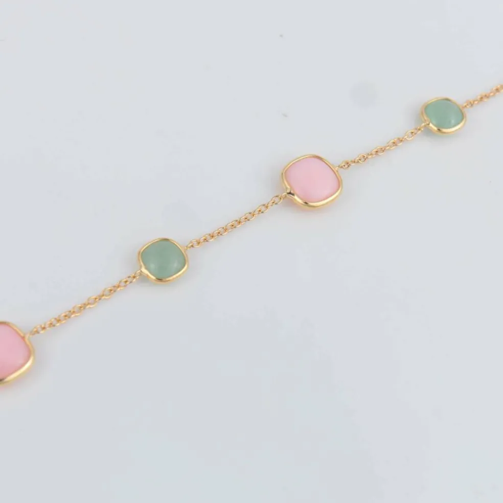 Bracelet Quartz rose et vert