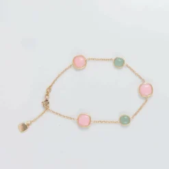 Bracelet Quartz rose et vert