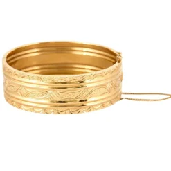 Bracelet rigide à décor or jaune