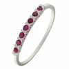 Bracelet rigide Or blanc Diamants Rubis