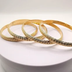 Bracelet rigide or jaune