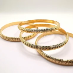 Bracelet rigide or jaune