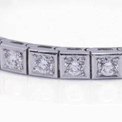 Bracelet RIVIERE en or blanc et diamants