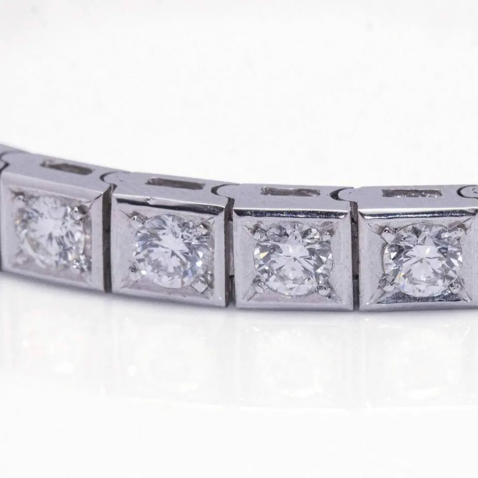 Bracelet RIVIERE en or blanc et diamants