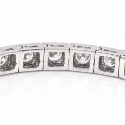 Bracelet RIVIERE en or blanc et diamants