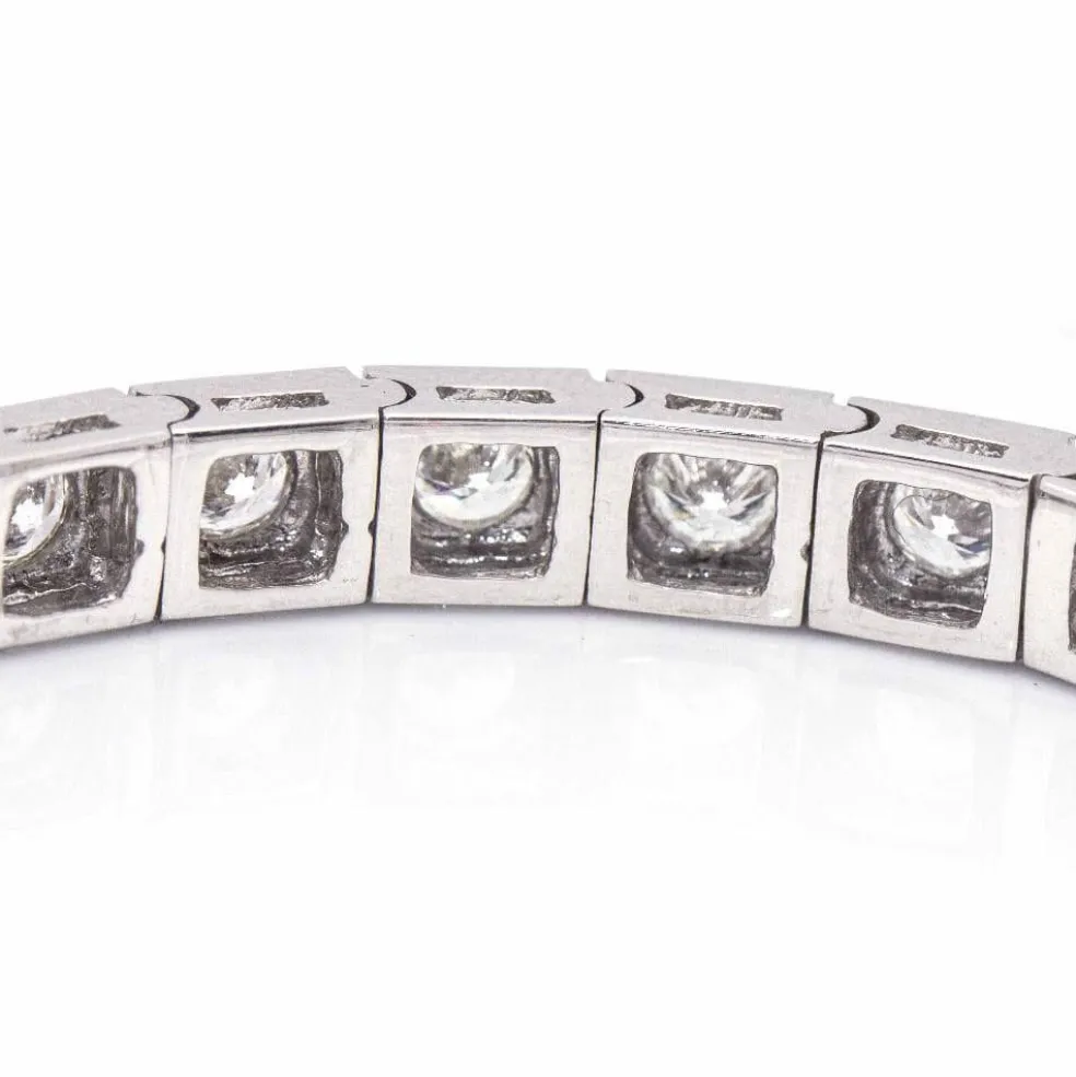 Bracelet RIVIERE en or blanc et diamants