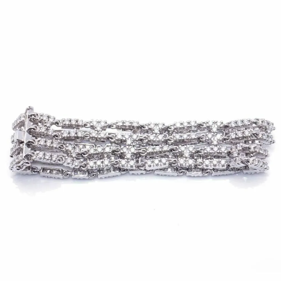 Bracelet rivière avec 4 rangs de diamants