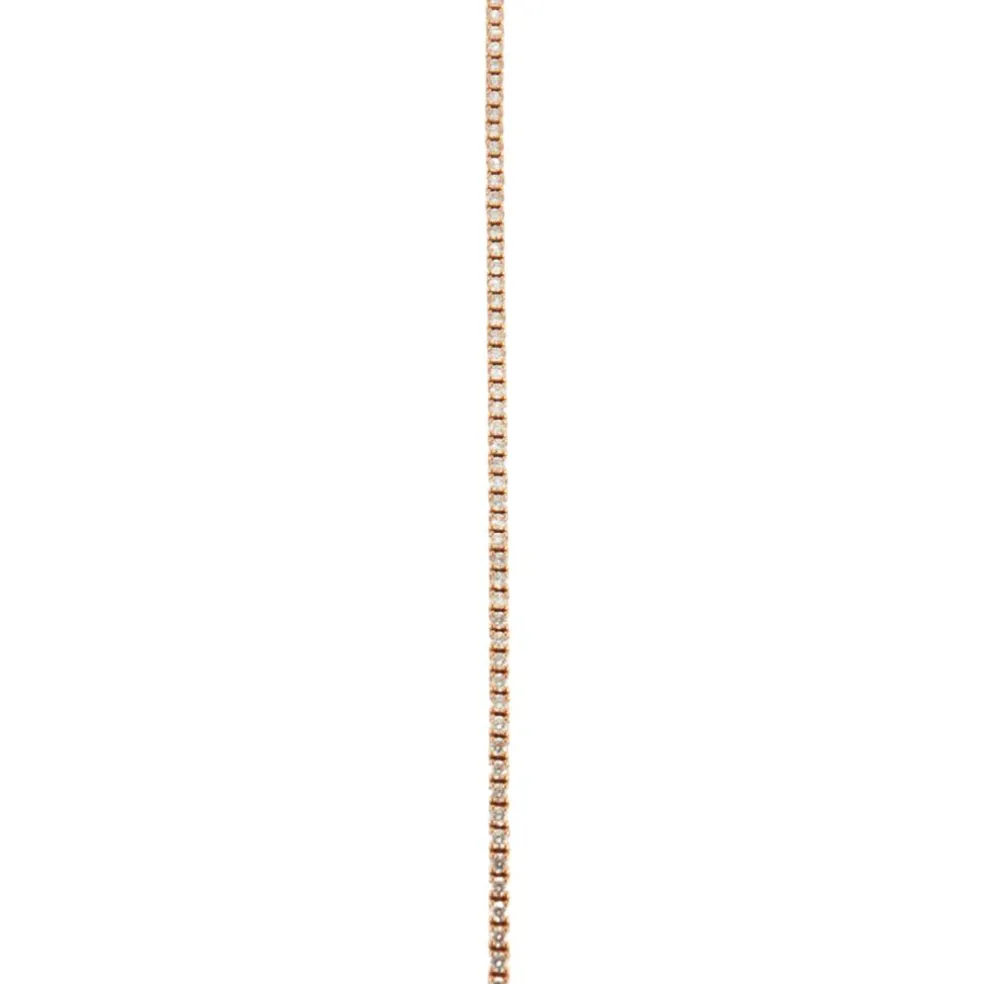 Bracelet Rivière de diamants or rose