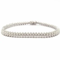 Bracelet rivière de diamants or blanc