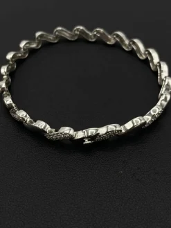 Bracelet rivière de diamants or blanc