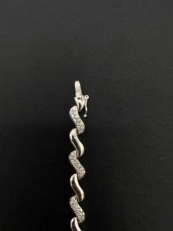 Bracelet rivière de diamants or blanc