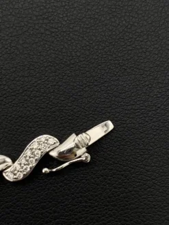 Bracelet rivière de diamants or blanc
