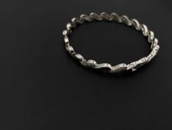 Bracelet rivière de diamants or blanc