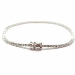 Bracelet rivière diamants, or blanc