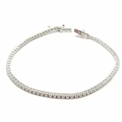 Bracelet rivière diamants, or blanc