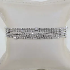 Bracelet rivière diamants à 5 rangs