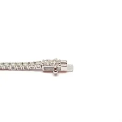 Bracelet rivière diamants, or blanc