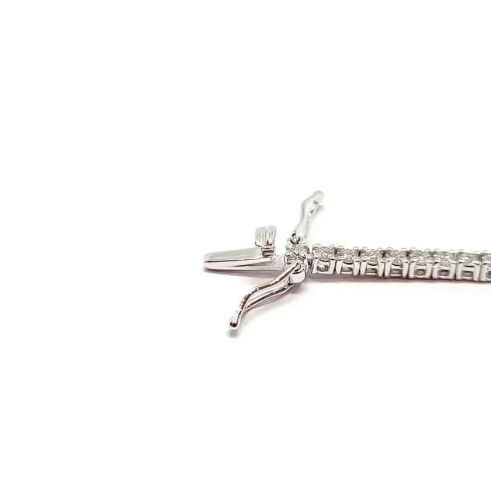 Bracelet rivière diamants, or blanc