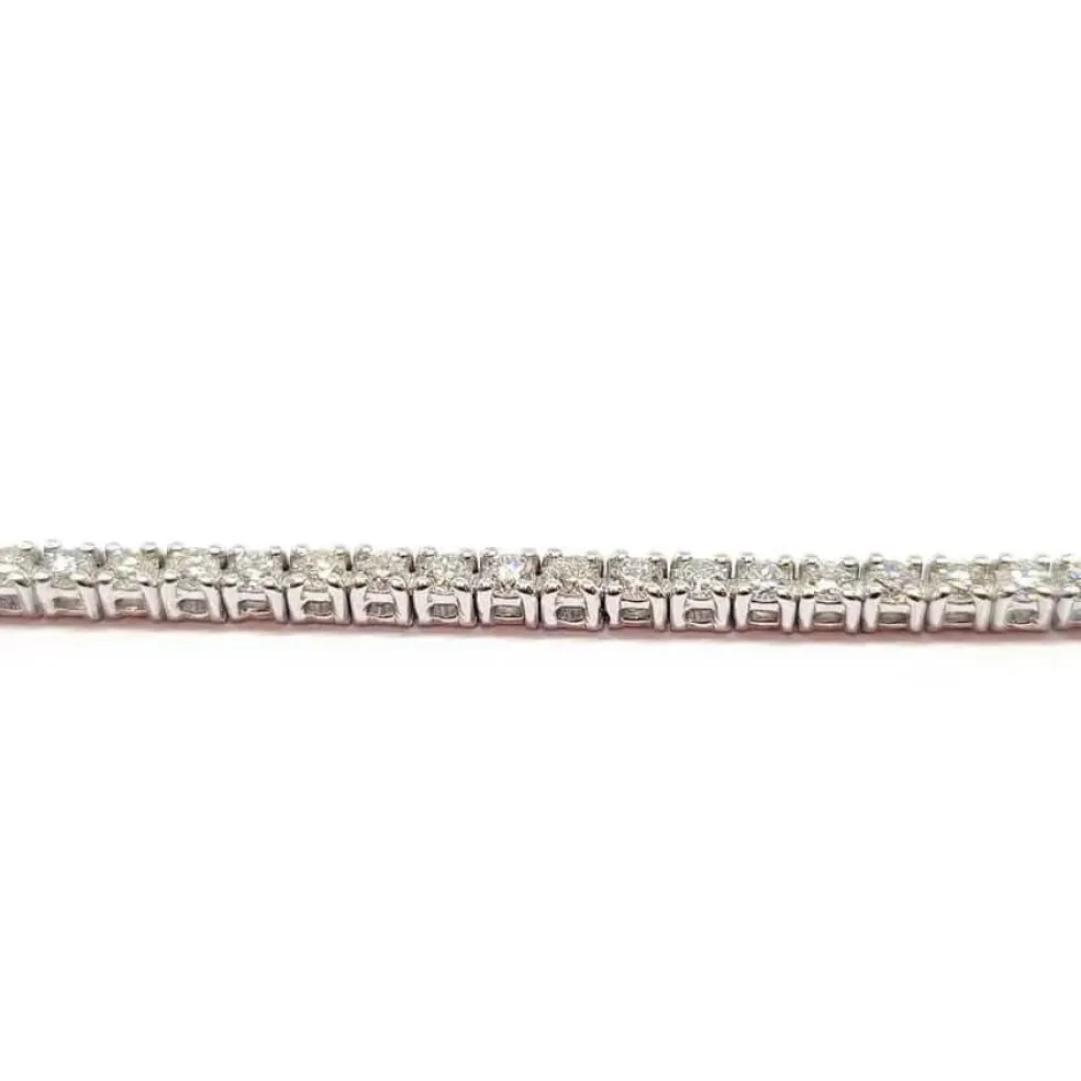 Bracelet rivière diamants, or blanc
