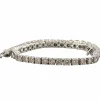 Bracelet rivière en diamant or blanc 18 carats, longueur 21,5 cm