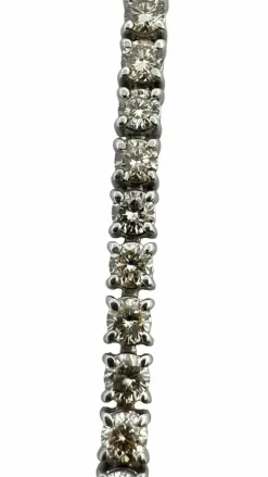 Bracelet rivière en diamant or blanc 18 carats, longueur 21,5 cm