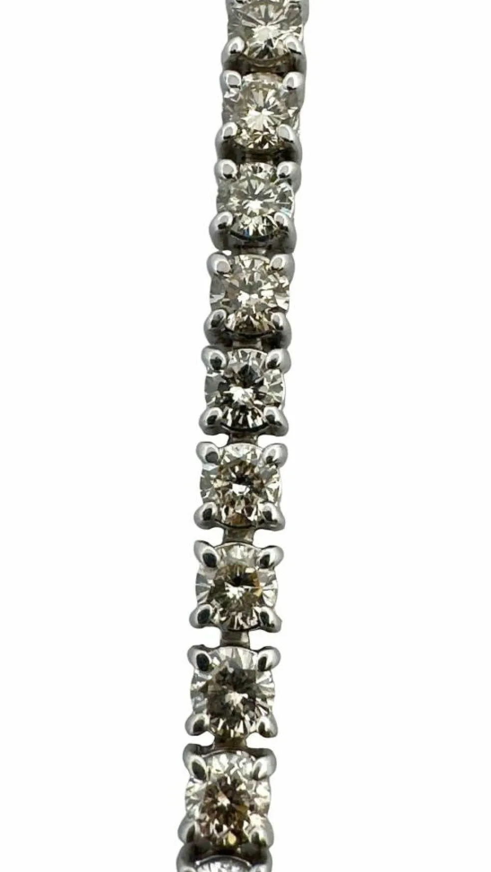 Bracelet rivière en diamant or blanc 18 carats, longueur 21,5 cm
