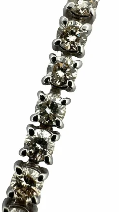 Bracelet rivière en diamant or blanc 18 carats, longueur 21,5 cm