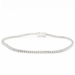 Bracelet Rivière en or blanc et diamants