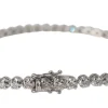 Bracelet rivière en or blanc et diamants sertis clos