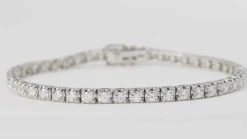 Bracelet rivière en or blanc et diamants